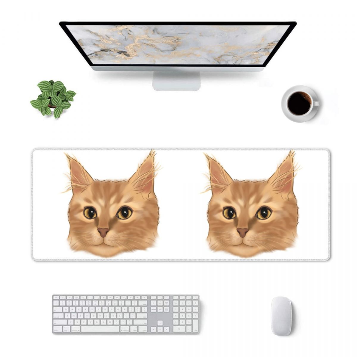 Large Mouse Pad Orange Tabby C - Pc Gaming Orange 评论和价格