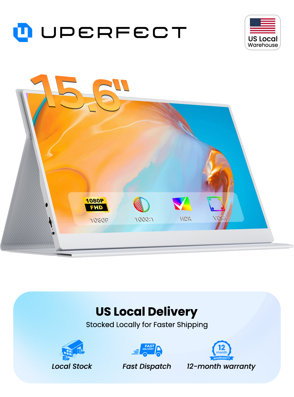 UPERFECT 15.6 Inch Portable Mo - Pc Gaming Second 评论和价格