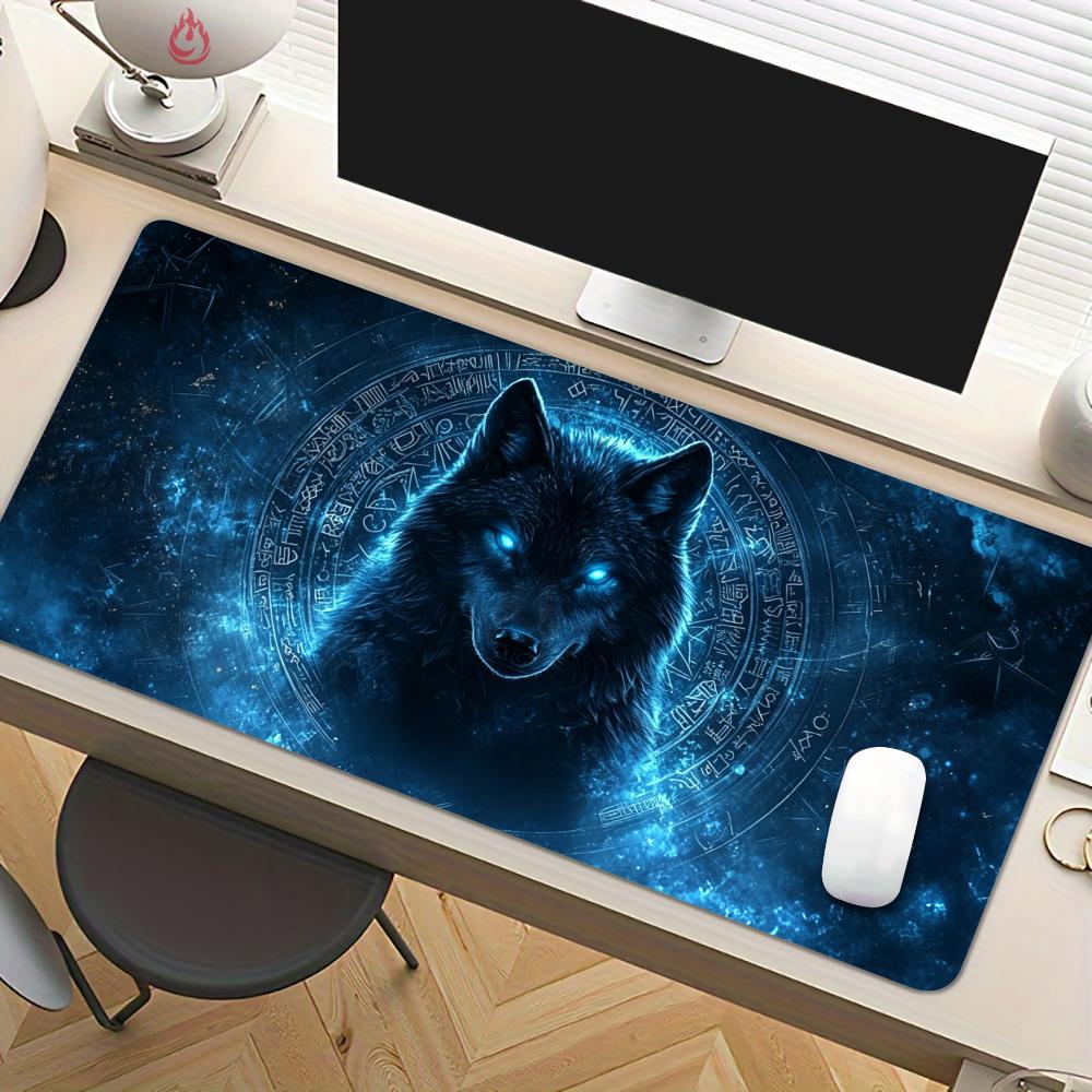 Fantasy Wolf Totem Mouse Pad D - Gaming Desk Mat 评论和价格