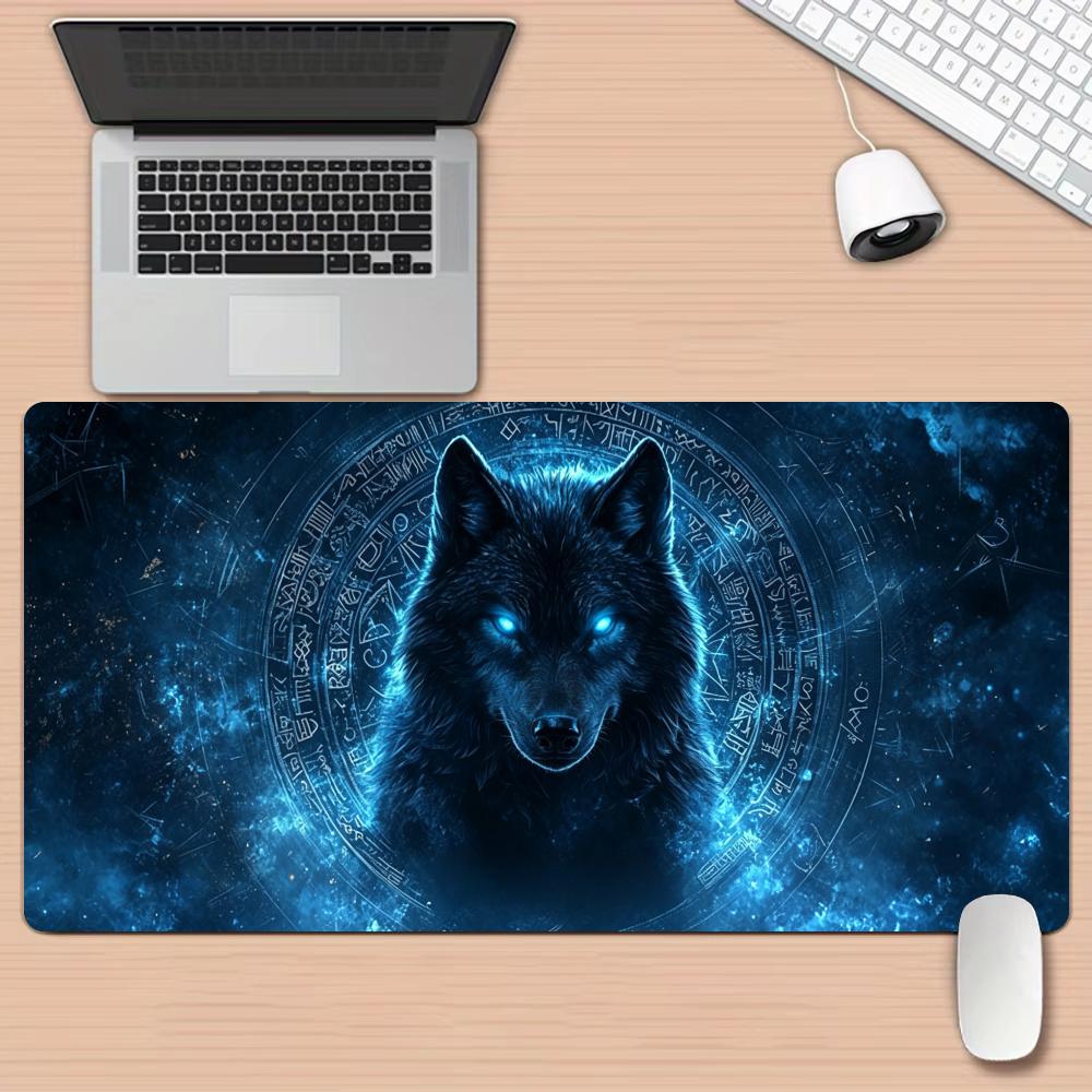 Fantasy Wolf Totem Mouse Pad D - Gaming Desk Mat 评论和价格
