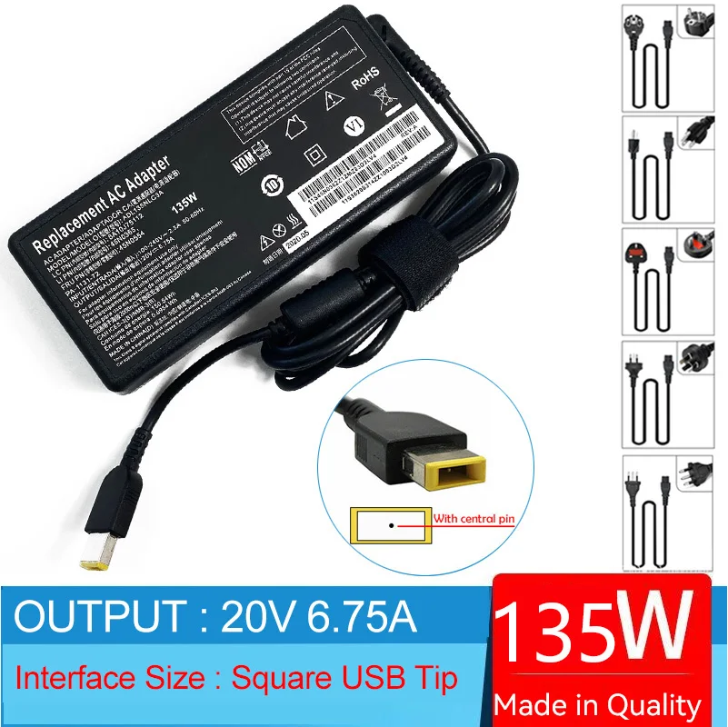 20V 6.75A 135W Laptop Ac Adapt - Pc Gaming Lenovo 评论和价格